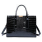 Leather Croc Tote Bag
