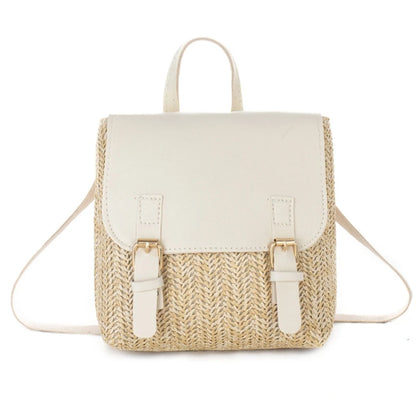 Straw Backpack Purse