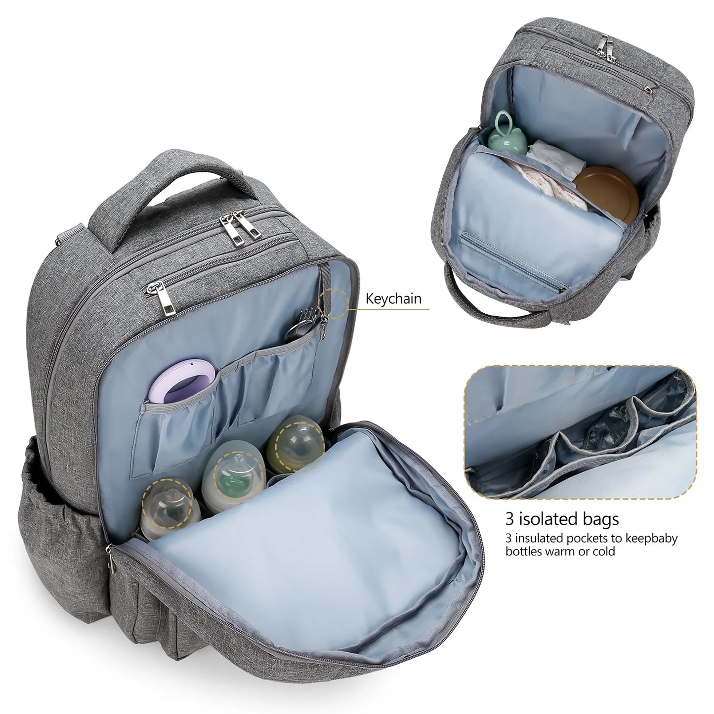 Nylon Backpack Diaper Bag