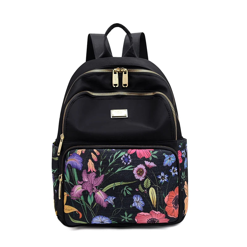 Floral Backpack Purse Concealed Carry The Store Bags Black gesanghua 