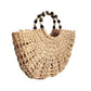 Round Handle Straw Bag