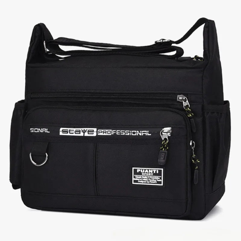 Men's Messenger Bag With Water Bottle Holder The Store Bags Black 