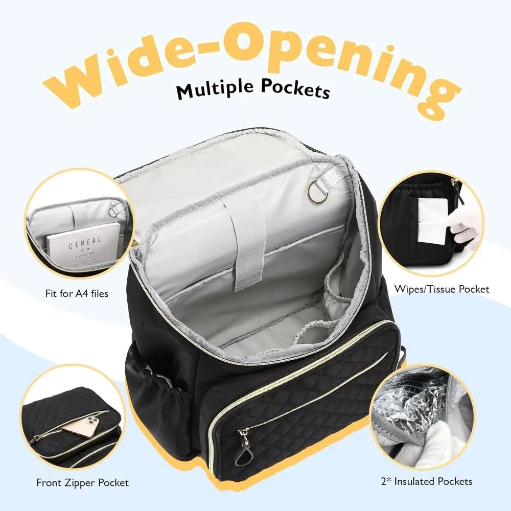 Quilted Diaper Backpack Unisex