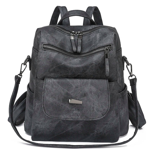 Leather Zip Top Backpack The Store Bags 