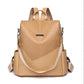 Leather Anti Theft Backpack Women