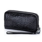 Double Zip Leather Purse The Store Bags black 