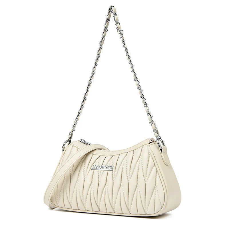 Baguette Bag With Chain Strap The Store Bags White 
