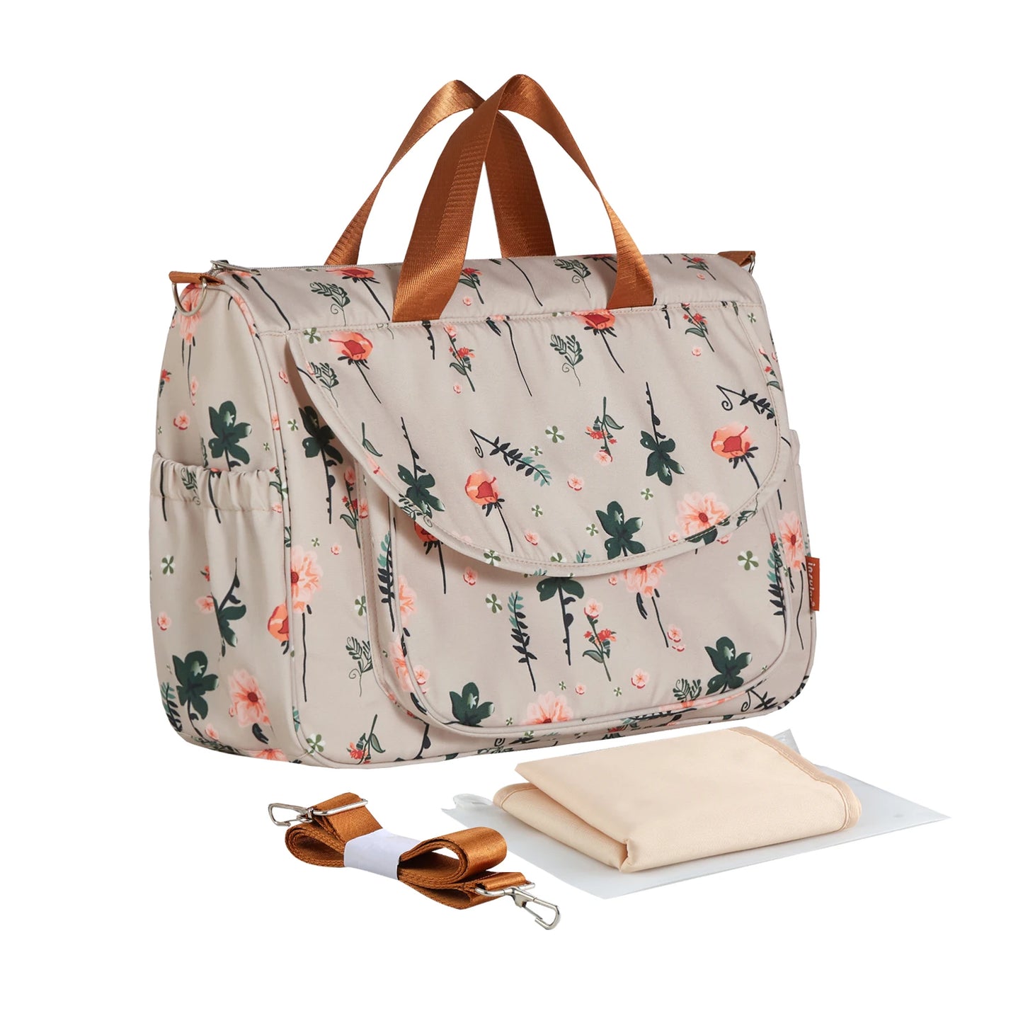 Floral Print Diaper Bag