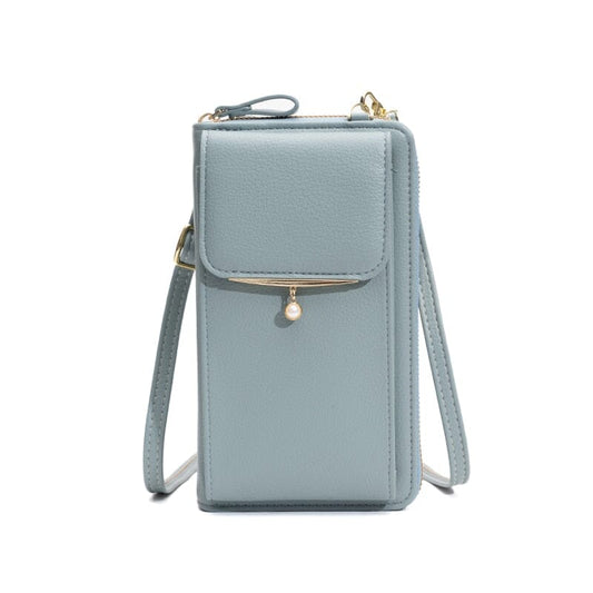Leather Phone Pouch With Strap The Store Bags Blue 