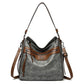 Two Tone Leather Tote Bag The Store Bags Gray 