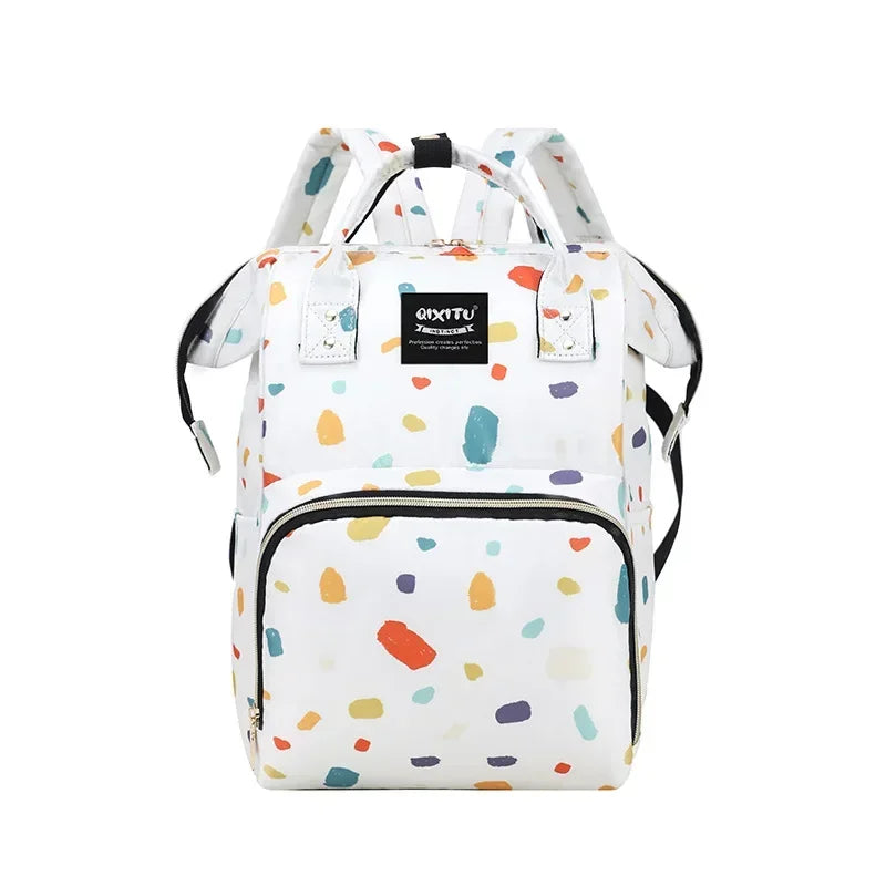 Floral Print Backpack Diaper Bag