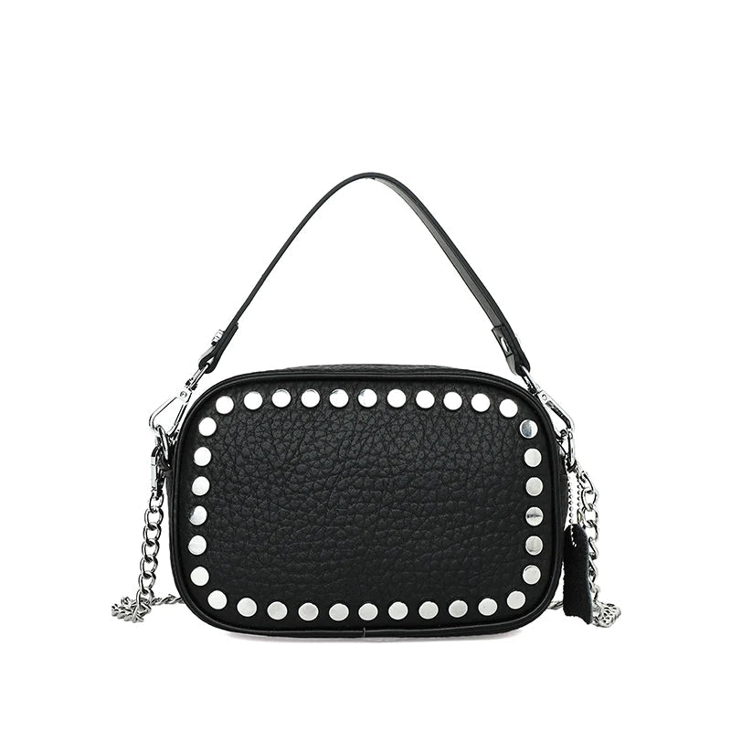 Black Rivet Purse Leather The Store Bags black 21cm 7cm 14cm 