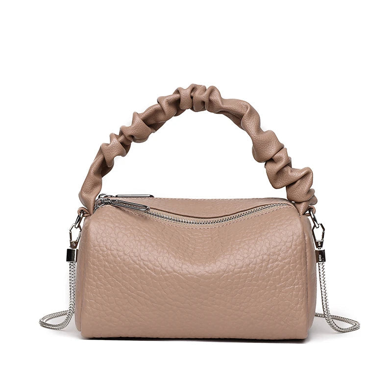 Square Leather Shoulder Bag The Store Bags Khaki 