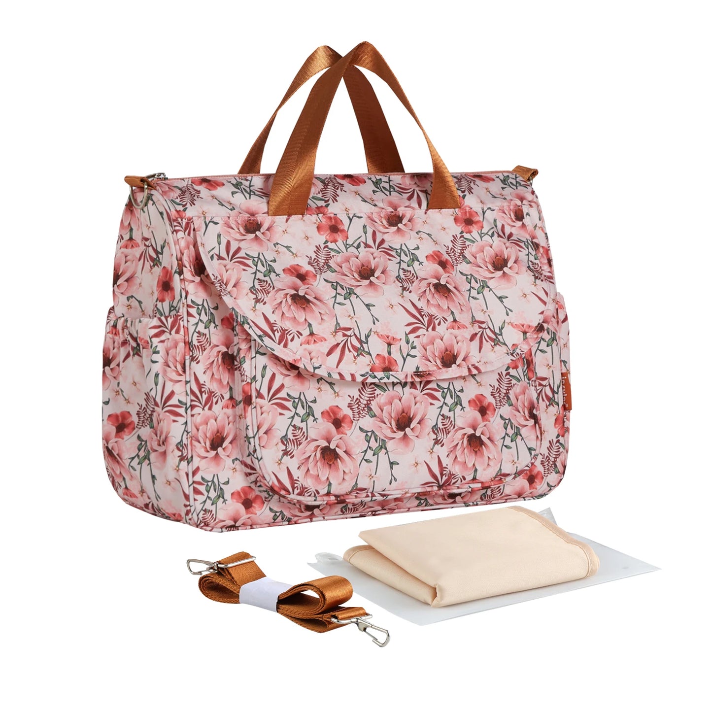 Floral Print Diaper Bag