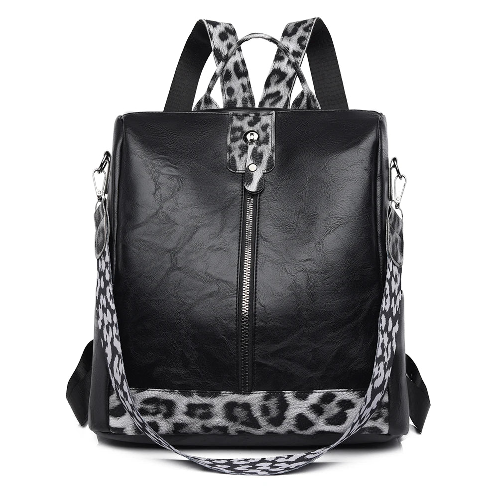 Leopard Backpack Purse