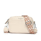 Leather Crossbody Bag With Guitar Strap The Store Bags Beige 22cm 9cm 14cm 