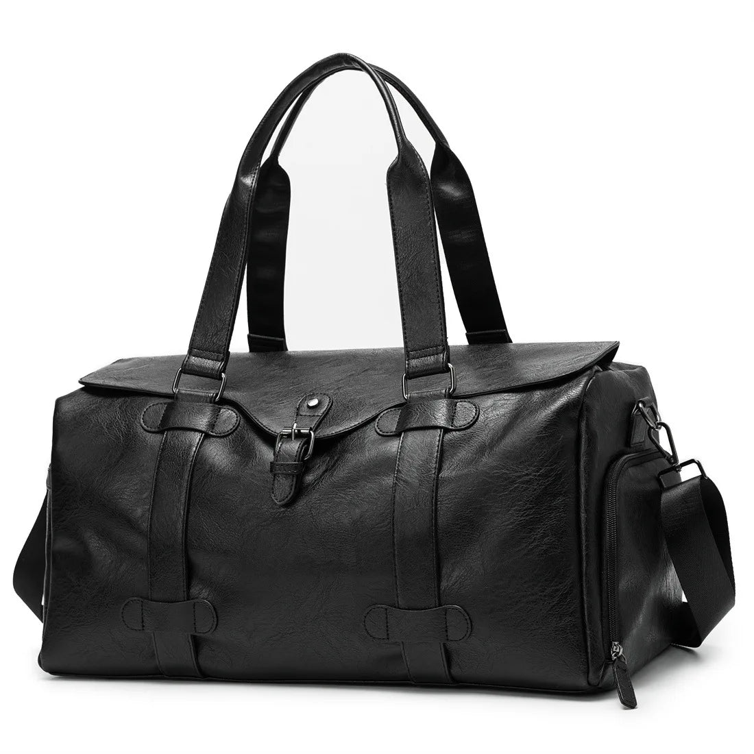 Leather Weekender Bag With Shoe Compartment The Store Bags black 