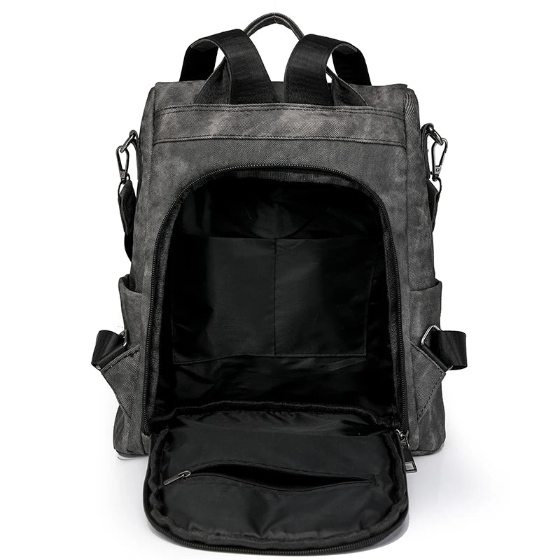 Leather Travel Backpack Anti Theft