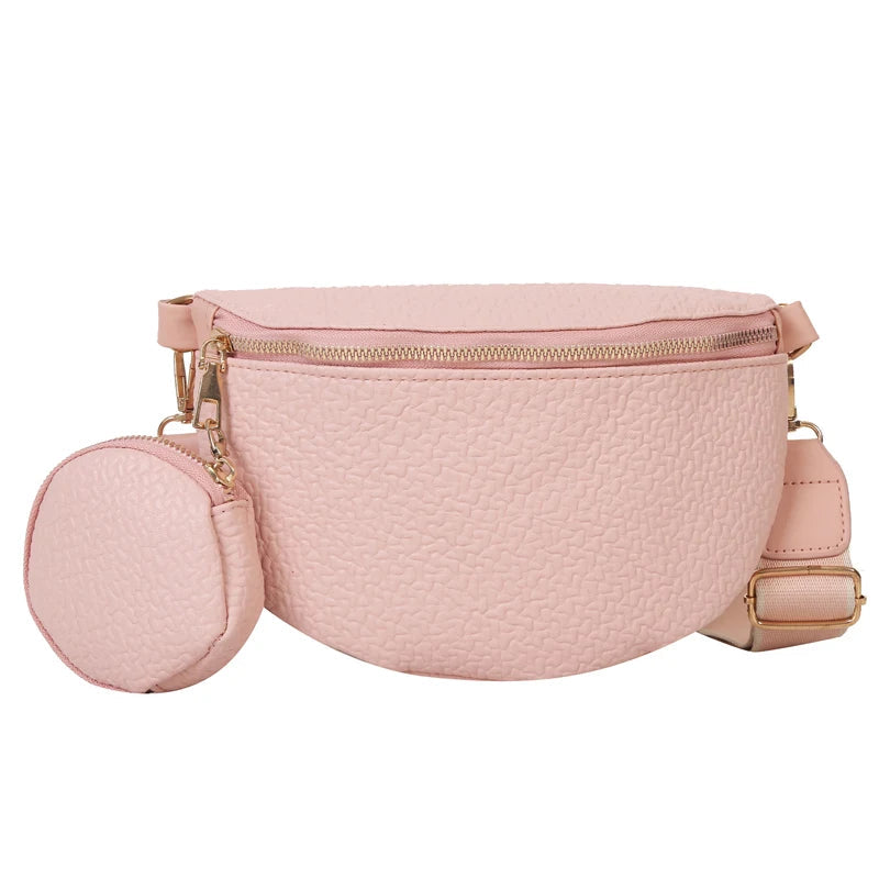 Leather Crossbody Belt Bag The Store Bags Pink 