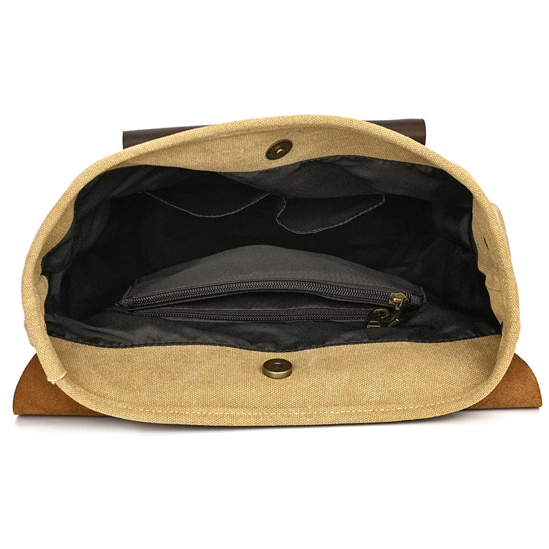 Canvas Leather Backpack 15.6 Laptop The Store Bags 