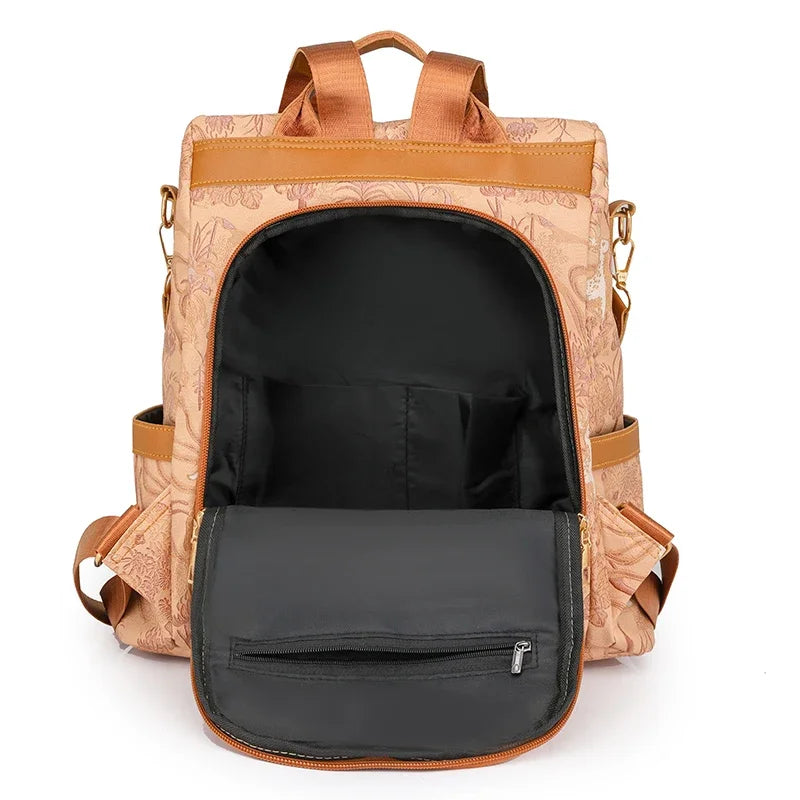 Mochila de cuero mujer antirrobo