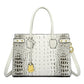 Black Croc Tote Bag The Store Bags White 