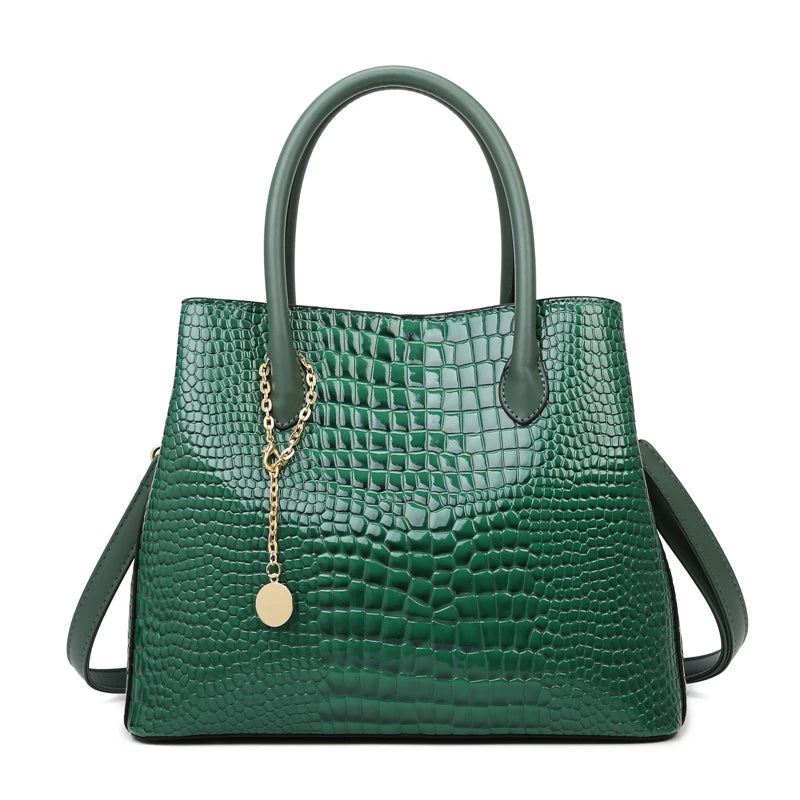 Faux Croc Tote Bag The Store Bags Green 