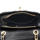 Black Quilted Bag With Gold Chain