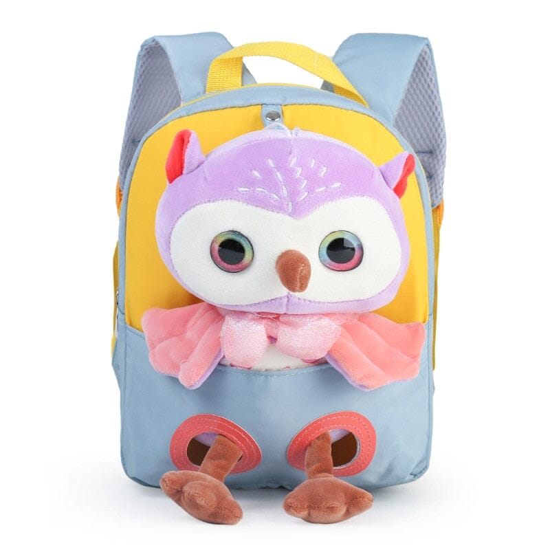 Plush Owl Backpack The Store Bags blue 