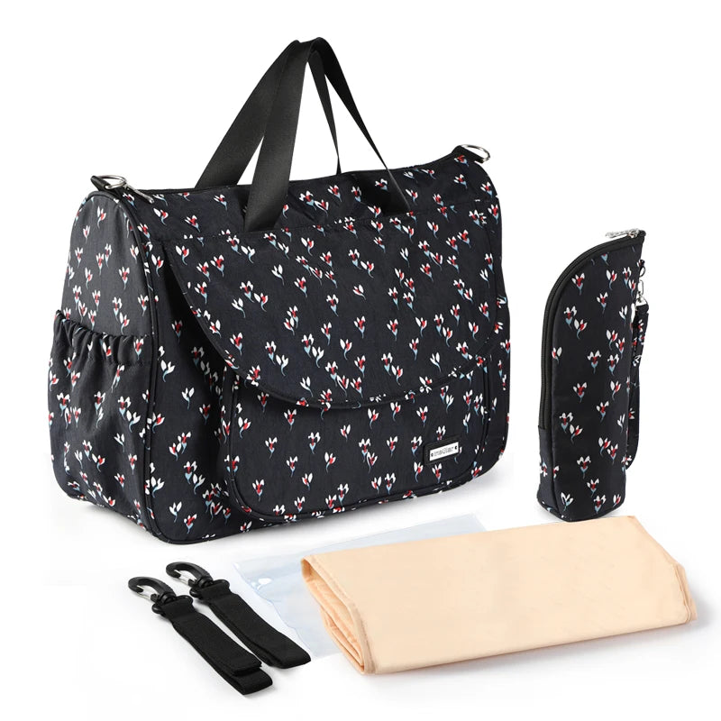 Floral Print Diaper Bag