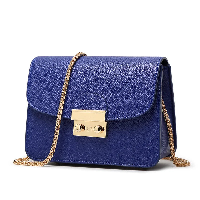 Purse With Gold Chain Strap The Store Bags H Royal Blue 18x8x14cm 