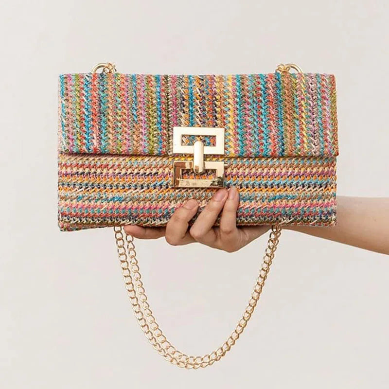 Straw Chain Shoulder Bag The Store Bags A 