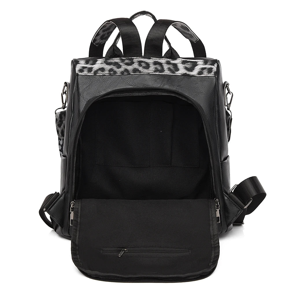 Leopard Backpack Purse