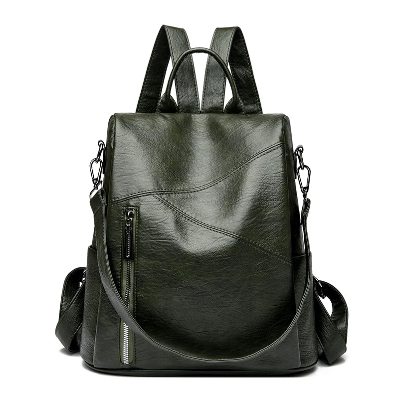 Leather Backpack Purse Anti Theft