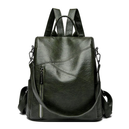 Leather Backpack Purse Anti Theft