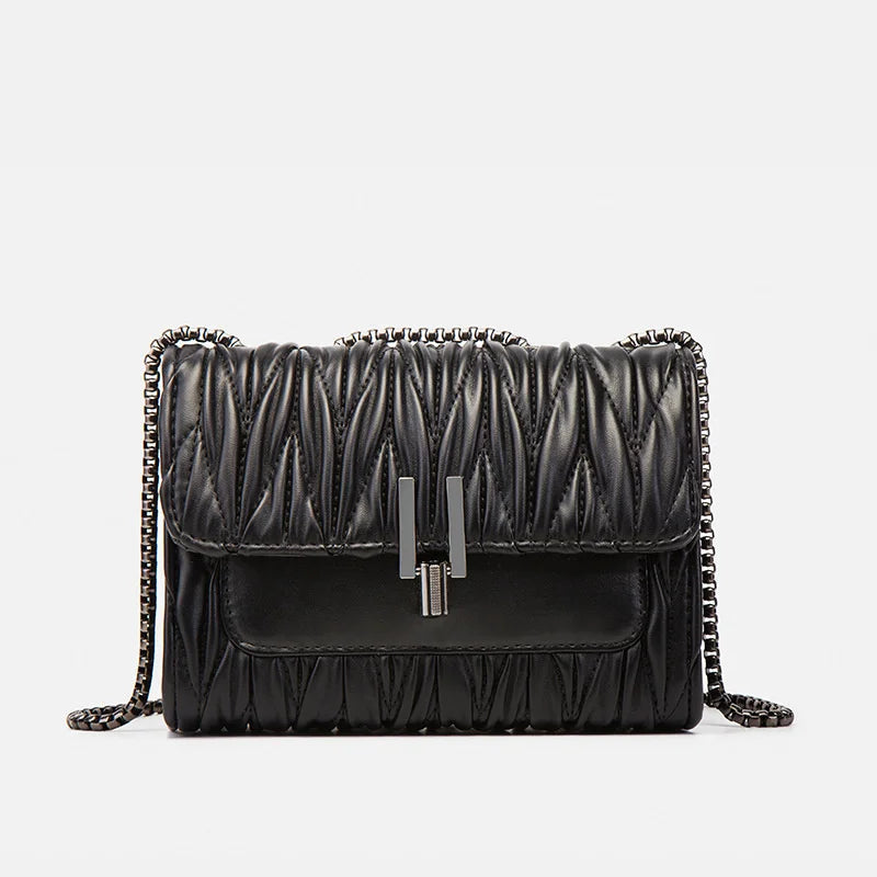 Quilted Chain Crossbody Bag The Store Bags Black 