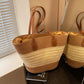 Large Straw Summer Handbag