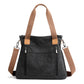 Large Zip Top Canvas Tote Bag The Store Bags black 