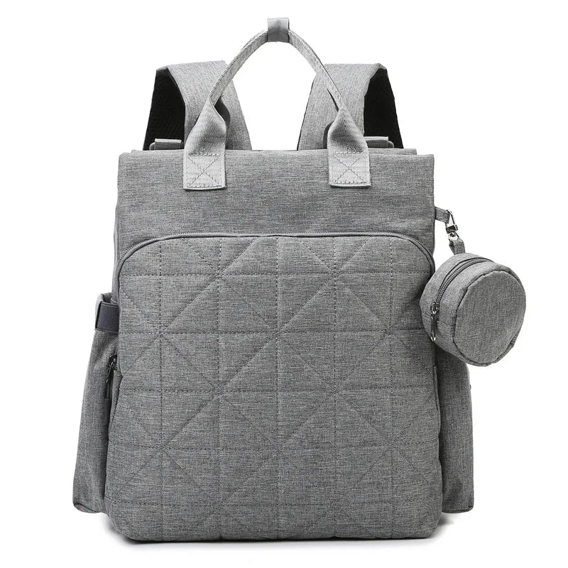 Quilted Nylon Diaper Bag