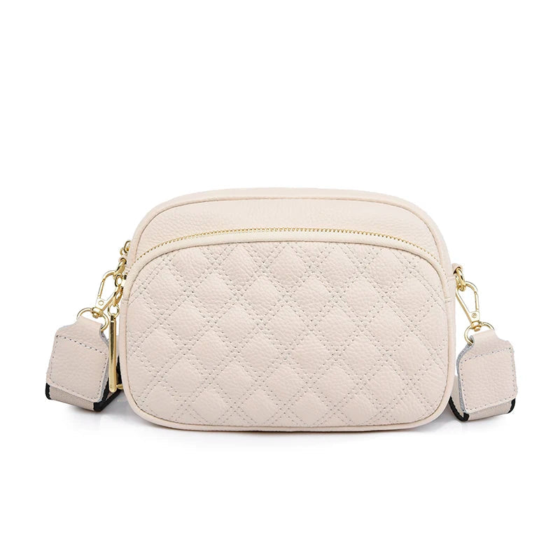 Small Quilted Crossbody Bag The Store Bags Beige 21cm 8cm 15cm 