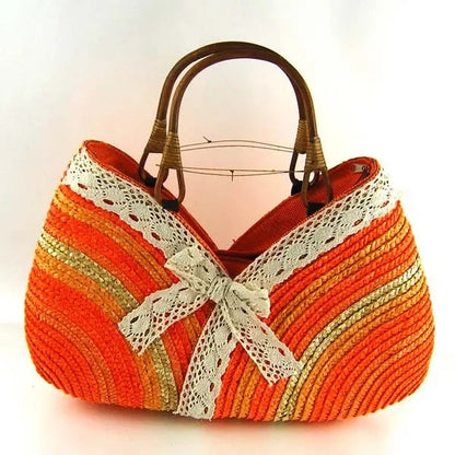 Bolso de paja bohemio