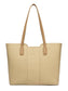 Faux Leather Tote With Zipper The Store Bags Apricot Light Khaki 