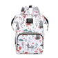 Floral Print Backpack Diaper Bag