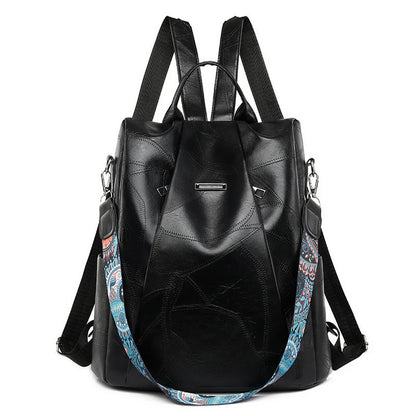 Women's Anti Theft Waterproof Backpack POABA The Store Bags Black 