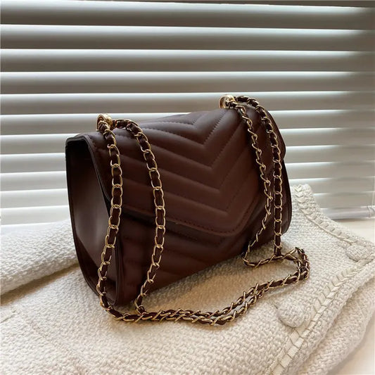 Quilted Chain Crossbody Bag