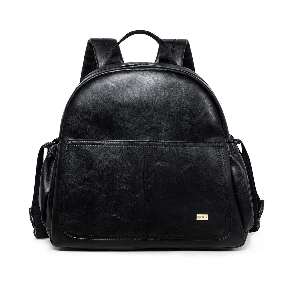 Vegan Leather Diaper Bag Backpack