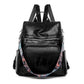 Faux Leather Laptop Backpack Women's