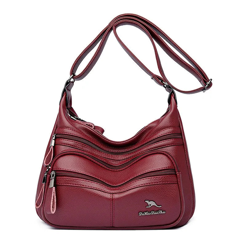 PU Leather Crossbody Purse The Store Bags Wine Red 32cm 14cm 21cm 
