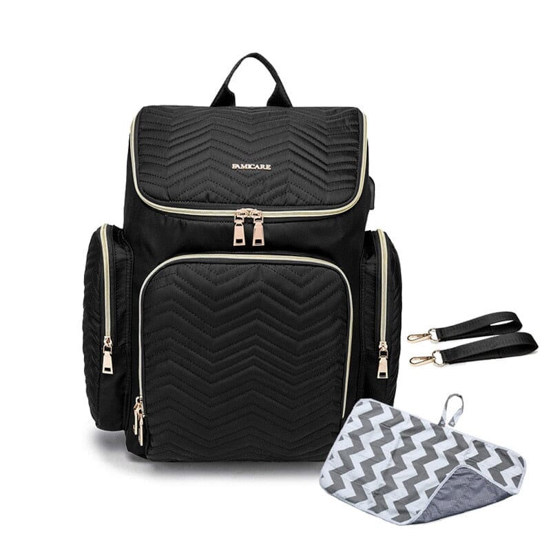 Backpack Diaper Bag With Phone Charger The Store Bags black with mat 