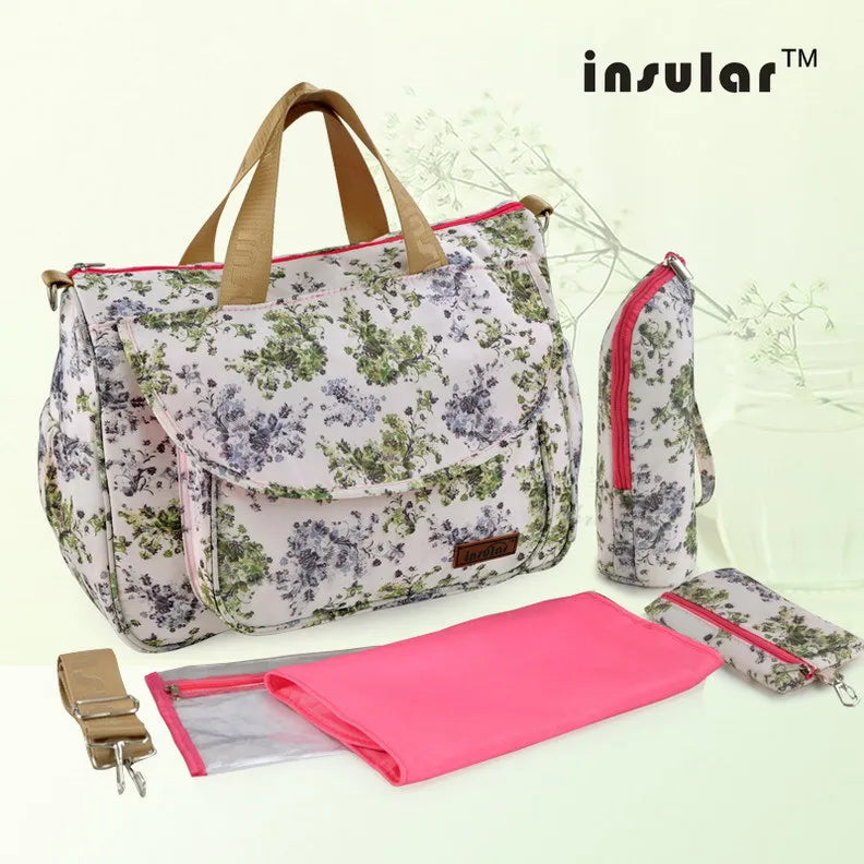 Floral Print Diaper Bag